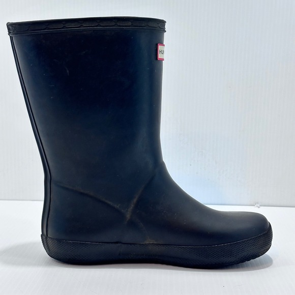 Hunter Kids Black Classic Rubber Rain Boots Size 12 - Picture 5 of 10
